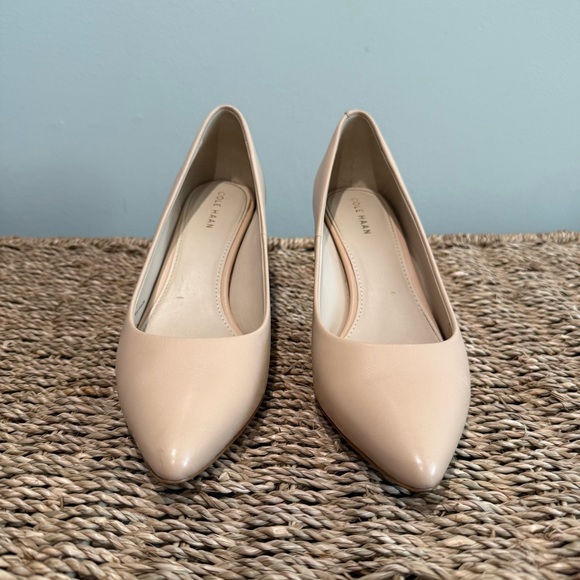 Cole Haan Leather Harlow Pump in Nude - Picture 3 of 10